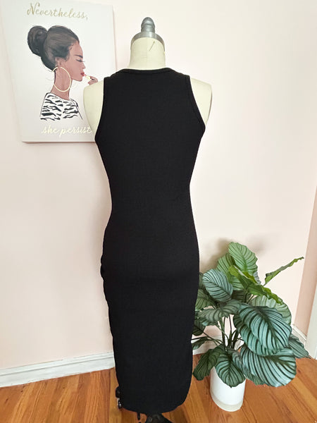 Midnights Ruched Midi Dress