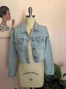 Front of denim jacket 