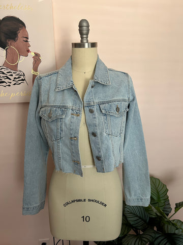 Front of denim jacket 