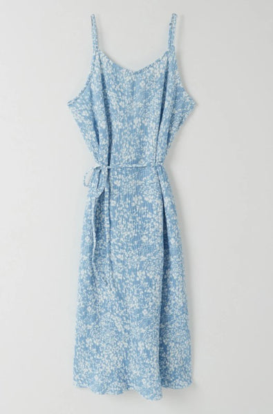 Fawn Blue Floral Midi Dress